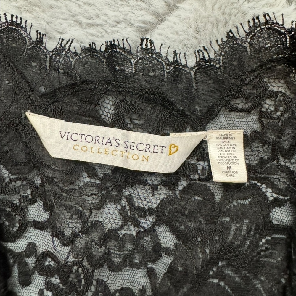 Vintage 90s Victoria’s Secret Collection Black Lace Robe Set RARE Small Batch - Picture 8 of 14